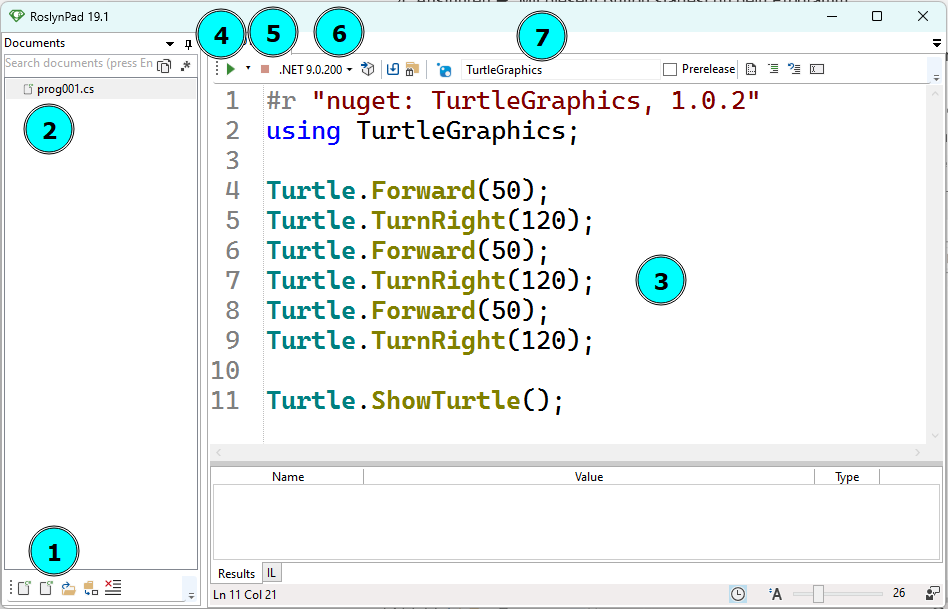 Roslynpad Übersicht